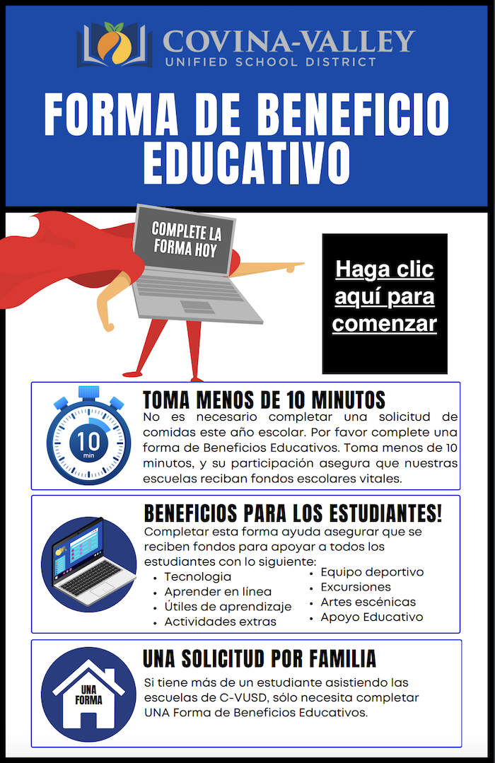 Haga clic para completar la forma de beneficios educativos